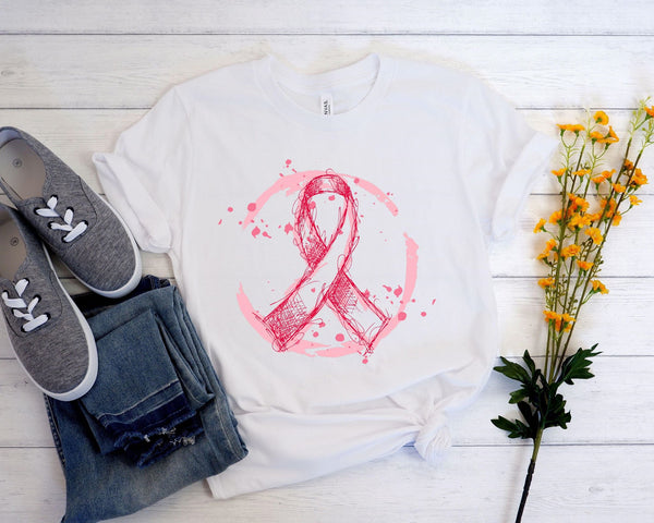 BREAST CANCER RIBBON SCREEN PRINT