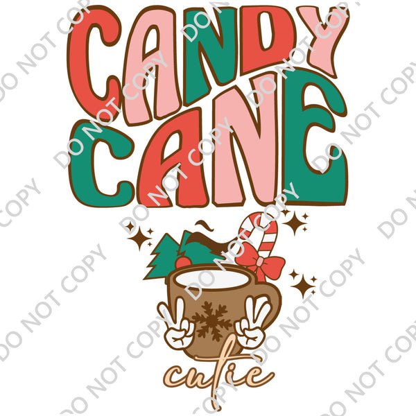 CANDY CANE CUTIE RETRO DTF PRINT