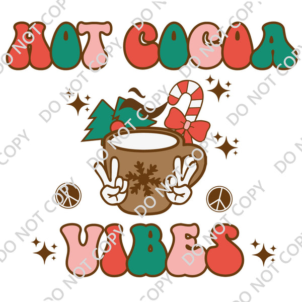 HOT COCOA VIBES RETRO DTF PRINT