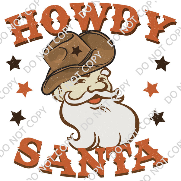 HOWDY SANTA RETRO DTF PRINT