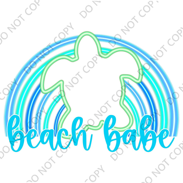 BEACH BABE TURTLE DTF PRINT-ADULT