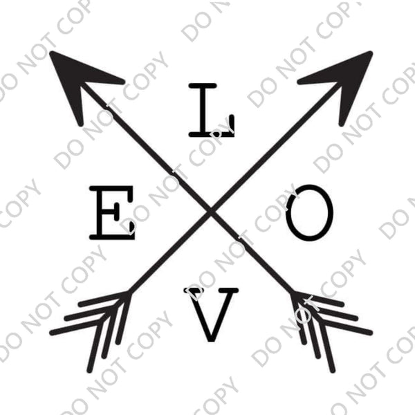 LOVE ARROWS DTF PRINT