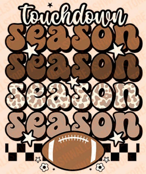 STACKED TOUCHDOWN SEASON DTF PRINT