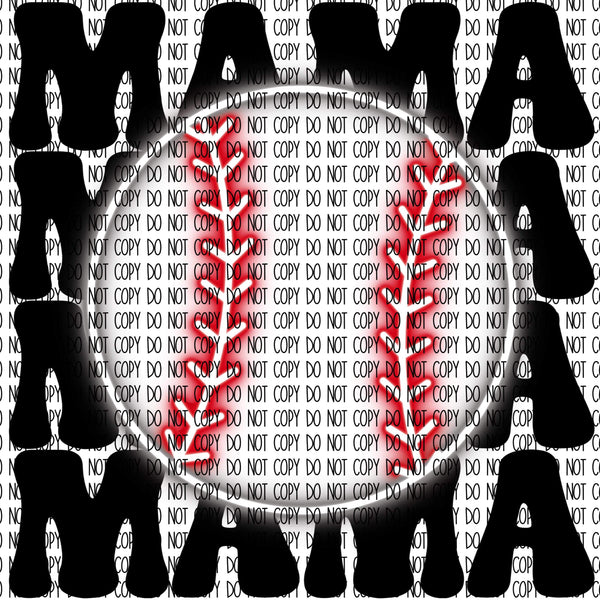 MAMA STACKED BASEBALL DTF PRINT