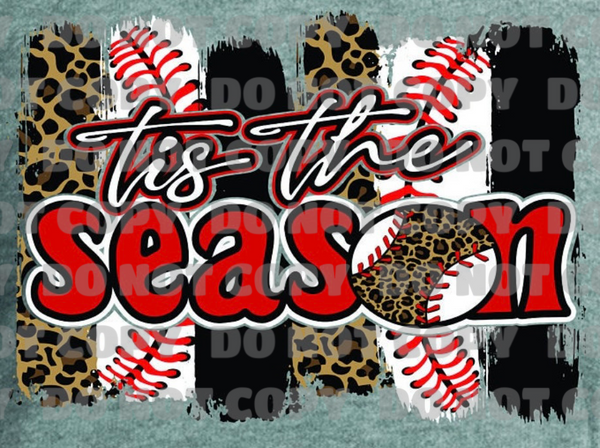 TIS THE SEASON BASEBALL DTF PRINT