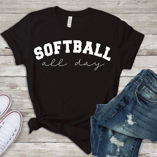 SOFTBALL ALL DAY SCREEN PRINT