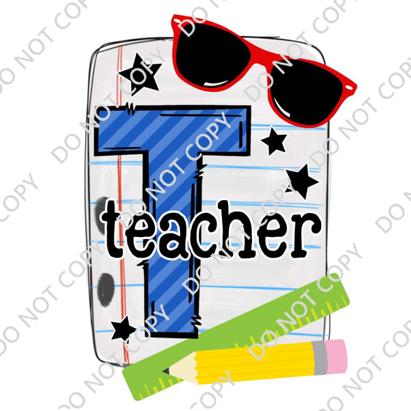 TEACHER NOTEBOOK DTF PRINT