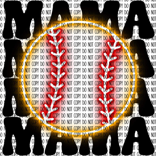 MAMA STACKED SOFTBALL DTF PRINT