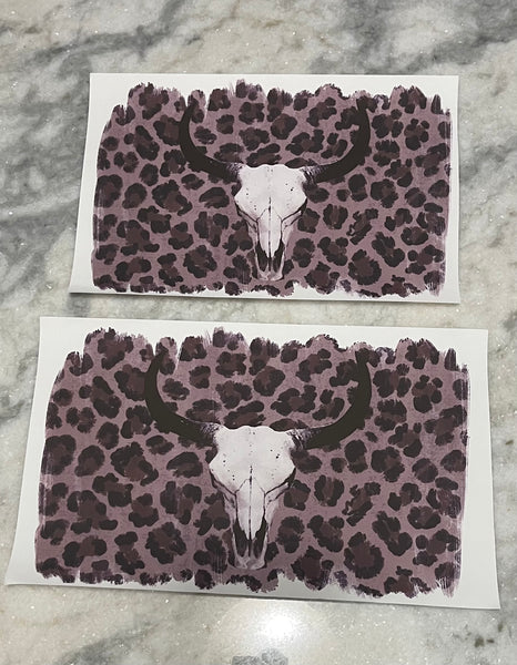 SUBLIMATION LEOPARD BOHO SKULL-BOTH INCLUDED