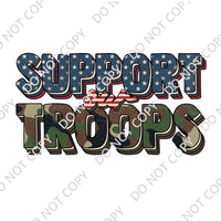 SUPPORT OUR TROOPS DTF PRINT