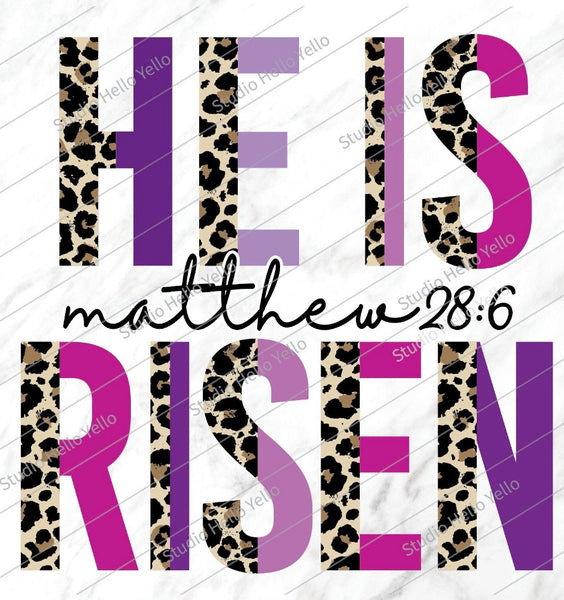 HE IS RISEN DTF PRINT