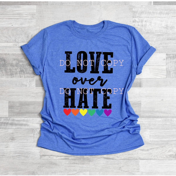 LOVE OVER HATE PRIDE SCREEN PRINT