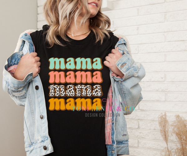 STACKED RETRO MAMA DTF PRINT