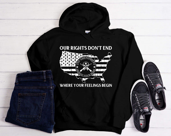 OUR RIGHTS DON’T END WHERE YOUR FEELINGS BEGIN SCREEN PRINT