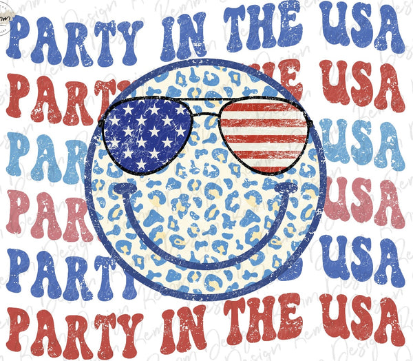 PARTY IN THE USA DTF PRINT