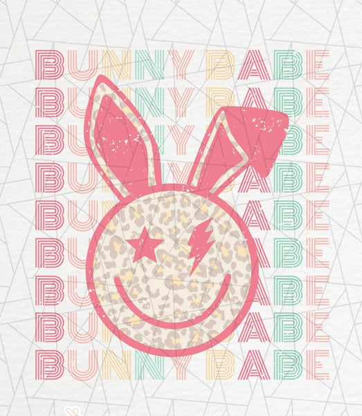 BUNNY BABE RETRO DTF PRINT