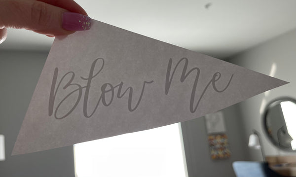 BLOW ME COLLAR WHITE INK SCREEN PRINT