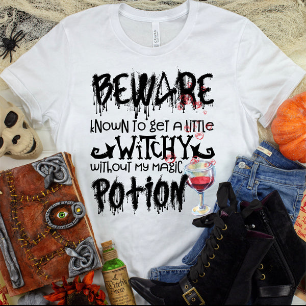 BEWARE WITHOUT WITCHY POTION SCREEN PRINT