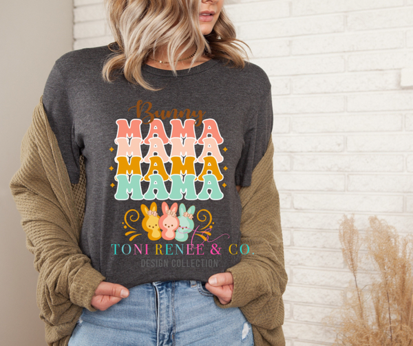 RETRO STACKED MAMA WITH PEEPS DTF PRINT