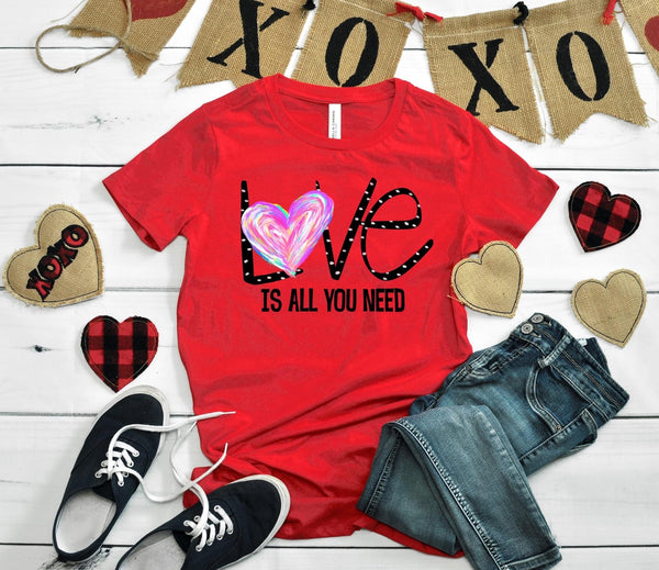 LOVE IS ALL YOU NEED SCREEN PRINT