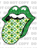 SHAMROCK TONGUE DTF PRINT