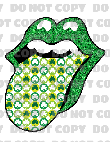 SHAMROCK TONGUE DTF PRINT